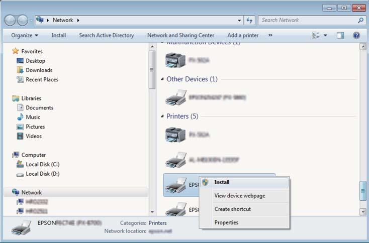 Skenování Nastavení portu WSD V této části je vysvětleno nastavení portu WSD pro Windows 7/Windows Vista. Pro Windows 10/Windows 8.1/Windows 8 se WSD port nastavuje automaticky.