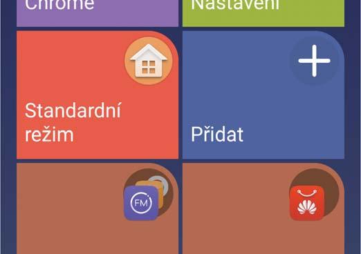 Ikony můžete z domovské obrazovky přesunout, odstranit nebo je roztřídit a přesunout do složek pro pohodlnější používání.