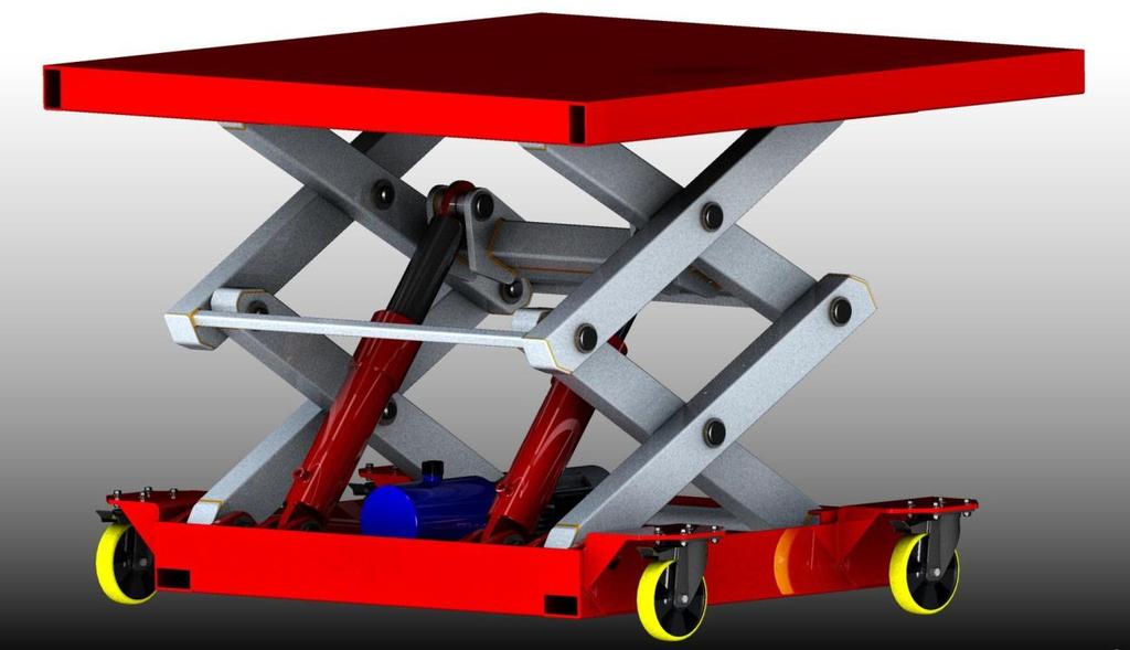 11 KONSTRUKCE ZDVIHACÍ NŮŽKOVÉ PLOŠINY V 3D CAD PROGRAMU Kompletní konstrukční návrh je vymodelován