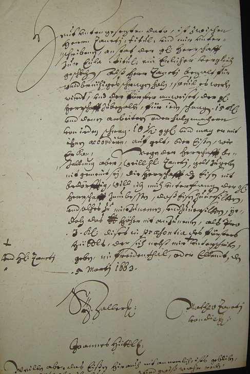 1636: Obnovení provozu hamru, hamernický mistr: Christian Münche.