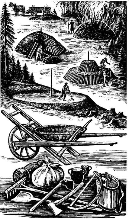Smlouvu na nákup palivového dříví s vrchností (za každý šrák a za práci lesních dělníků platil v penězích nebo v železe).