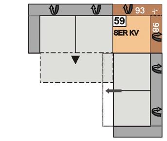 Kč 21 340 Kč SPACÍ POHOVKA / SPACÍ GAUČ / SPACÍ SOFA 60 3ALKV 61 3ARKV 205 3-sedák s nastavení opěrky hlavy a funkce příčného lůžka, područka vlevo nebo