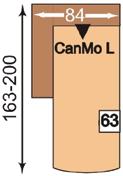 63 CanMoL 65 CanMoR 84 91 163 200 Kanape s motorem přestavitelné do relaxační polohy, područka vlevo nebo vpravo, 5cm vzdálenost od stěny (30cm s podhlavníkem),