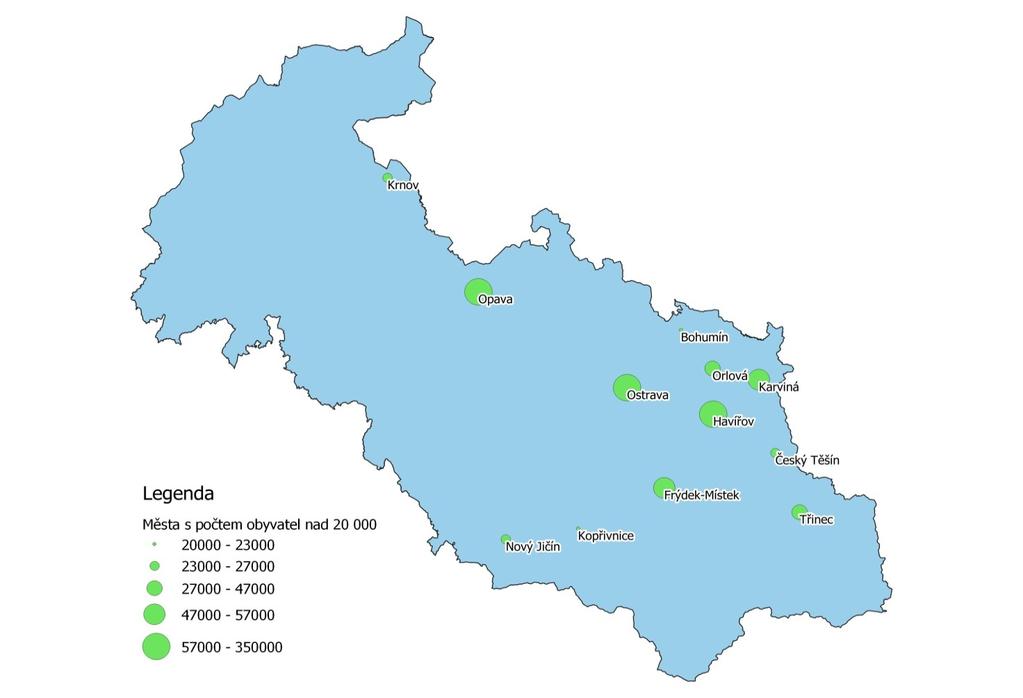 Strana: 16 z 194 Kopřivnice je 11 největším městem v kraji. Na následujícím obrázku jsou zobrazena města v MSK s počtem obyvatel nad 20 000. 1.2 Demografické údaje Obrázek 2: Města nad 20 000 obyvatel v MSK Celkový počet obyvatel ve městě Kopřivnice k 1.