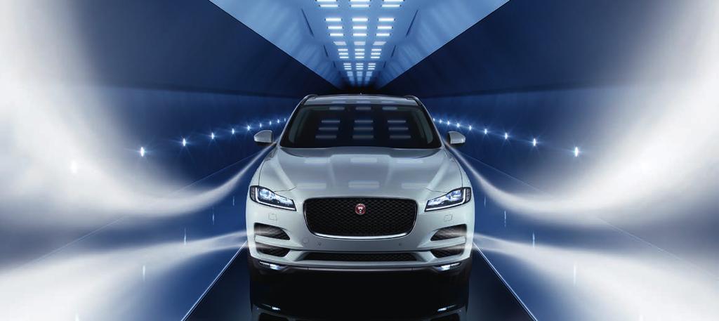 VYSPĚLÁ AERODYNAMIKA NÍZKÝ ODPOR VZDUCHU VYŠŠÍ STABILITA Aerodynamické vlastnosti modelu F-PACE jsou určeny především designem karoserie a jejich vysokou úroveň dokládá pozoruhodný součinitel