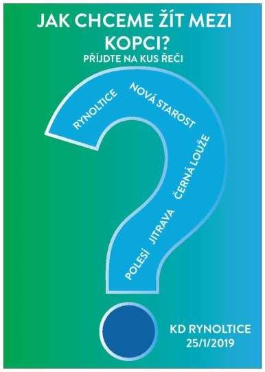 Pozvánka na veřejnou debatu Jak chceme žít mezi kopci? Přijďte na kus řeči! Tušíte už, co budete dělat v pátek 25. ledna vpodvečer a v sobotu 26. ledna odpoledne? Ještě ne?