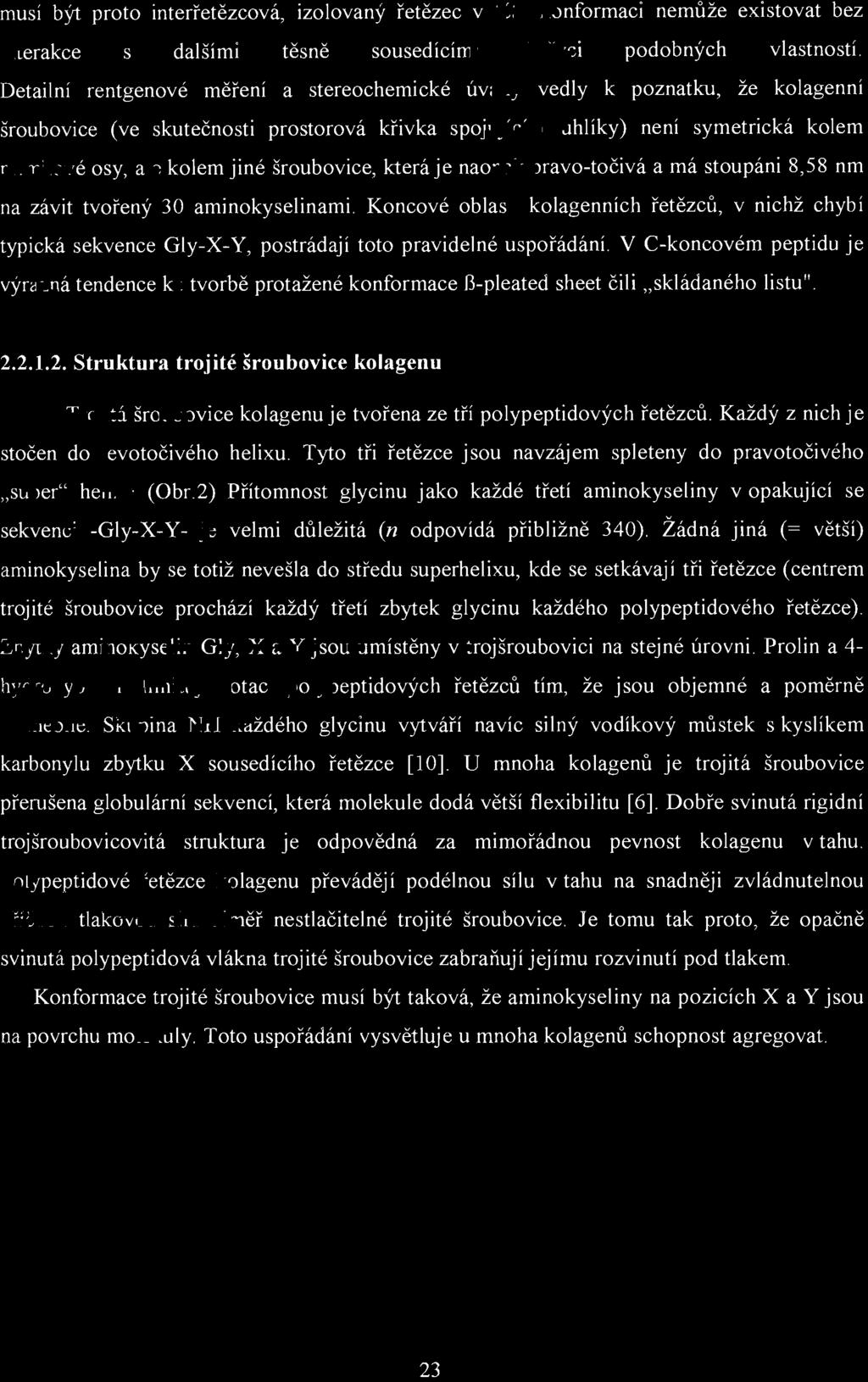musí být proto interřetězcová, izolovaný řetězec v této konformaci nemůže existovat bez interakce s dal šími těsně sousedícími řetěz c i podobných vlastností.