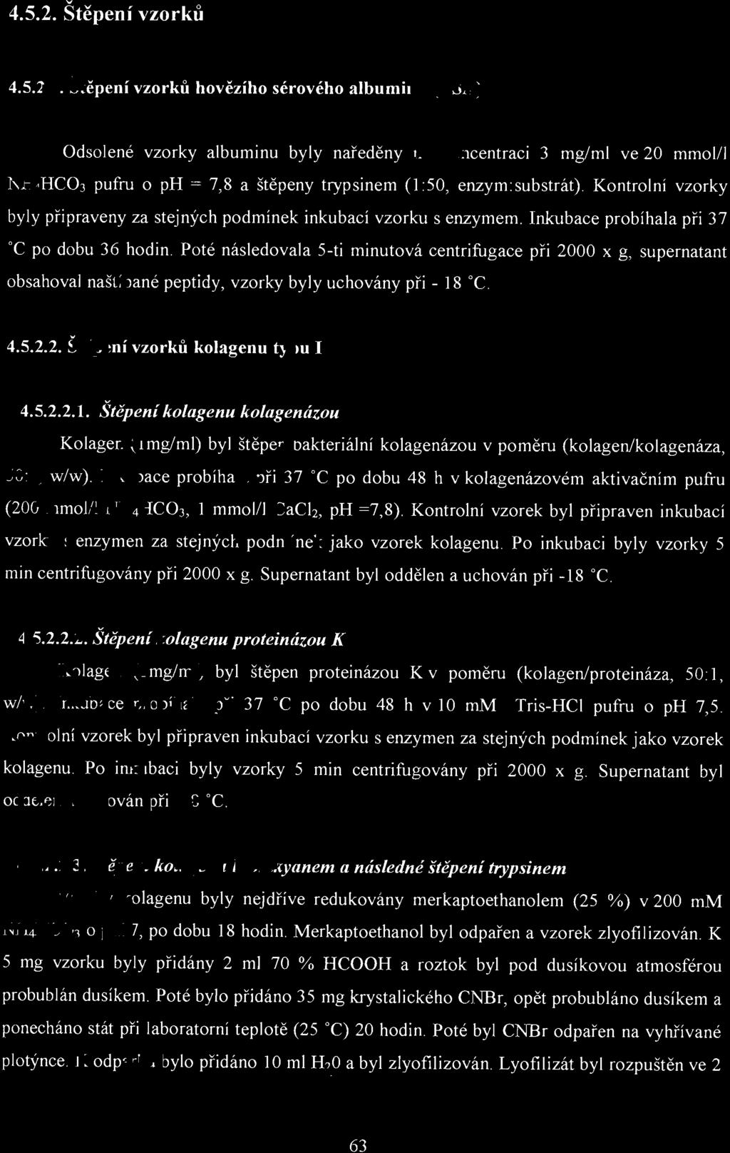 4.5.2. Štěpení vzorků 4.5.2.1.