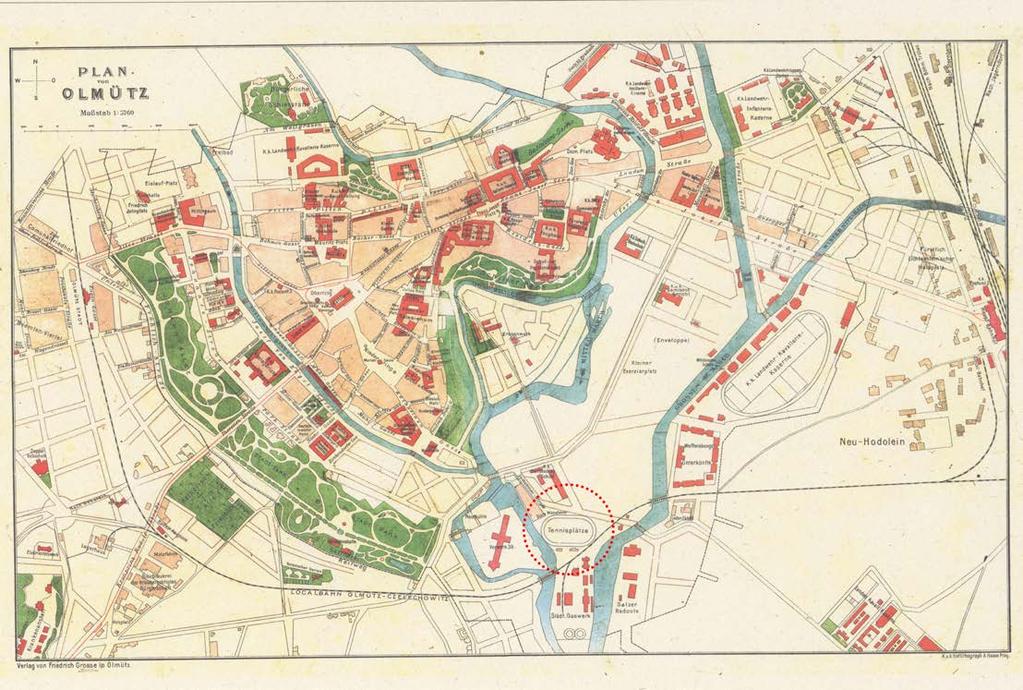 Řešené území Plán města olomouce v 19.