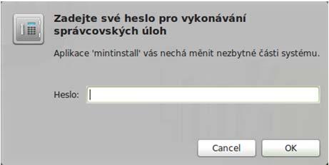 Samotný dialog pro změnu hesla je navržený lépe, až na nemožnost zobrazení zadaného