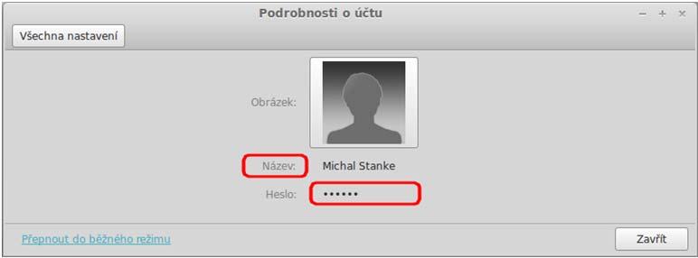 4. Uživatel vyplní současné heslo a požadované nové heslo. 5. Uživatel potvrdí tlačítkem Změnit. krok/nález popis nálezu zařazení možné řešení 3.