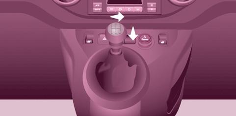 Převodovka a volant 41 PŘEVODOVKA Pro usnadnění řazení převodových stupňů stlačte spojkový pedál až na doraz.