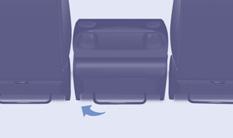 - Překlopte sedadlo vzad pro zajištění do zadních kotvicích bodů. - Zatáhněte za ovladač a narovnejte opěradlo.