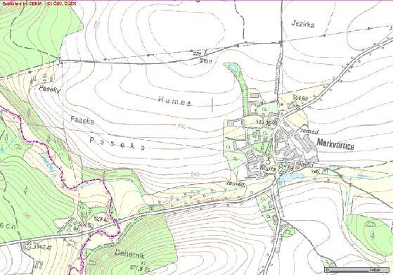 MAPA ŠIRŠÍCH VZTAHŮ 1:50 000 PŘÍLOHA Č.