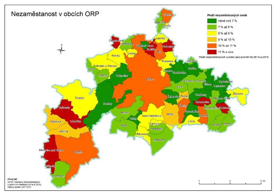 kraji a ČR v letech 2010-2013 Zdroj dat: MPSV; data