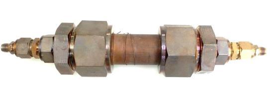 Obr. 3 Trubkový methanizační reaktor Fig. 3 Tubular methanation reactor 4. Výsledky a diskuse Testování katalytické aktivity katalyzátoru na bázi niklu bylo prováděno pro dva modelové plyny.