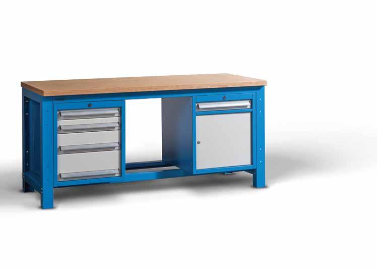 78 Profesionální pracovní stoly pro profesionály! Kvalitní práci je možné odvést pouze kvalitními pomůckami. Pracovní stoly WB od firmy metalobox jsou masivní, stabilní, snadno se udržují.