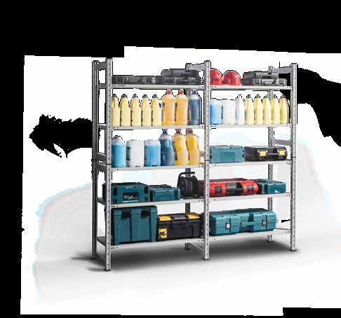 82 RACK REGÁLOVÝ SYSTÉM bez montáže Jednoduché, bezšroubové spoje také pro kancelářské účely 2000 mm 2000 mm Vysokokapacitní a vysoce kvalitní ocelové police 400 mm 1000 mm 1000 mm 500 mm 1000 mm