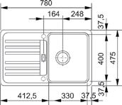 Franke Euroform Fragranit Durakleen plus barva EFG 614-78 spodní skříňka od 500 mm po úpravě skříňky i od 450 mm pískový melír modrá kobalt koš EFG 614-78 112.0008.448/961.390.090 cena: 1 904 Kč (vč.