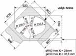 dph) 2 200 Kč (bez DPH) PEX, PPX, ARX NTX, PMX, PAX 940 710 mm výřez: dle šablony dřezy: 410 175 mm 396 231 130 mm PAX 652 E otočný sítkový ventil 3 1/2 sítkový ventil 3 1/2 přepad 35 mm sifon pro
