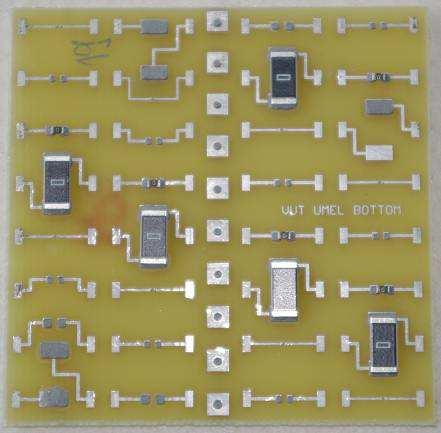4.1.2 Návrh vzorku Při navrhování motivu bylo důležité dosáhnout testu u co nejvíce rozměrových typů součástek (2512, 1206, 0402).