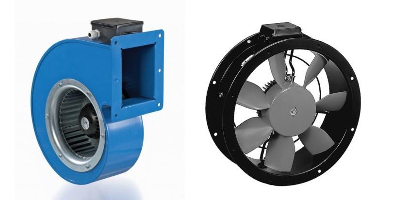 A.4.2.1 Rozdělení ventilátorů A) Dle průtoku vzduchu Axiální (osový) Radiální Diagonální Tangenciální Diametrální Tangenciální Obrázek A.