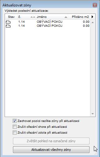 lze vyřešit tak, že obě zóny označíme, nastavíme jim manuální metodu a pak je teprve necháme aktualizovat v menu 3D model na obrázku vlevo, výsledek po kliknutí na.