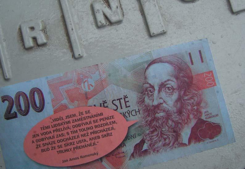 Y LUKÁŠ PEVNÝ FINANČNÍ PORADENSTVÍ Stickerky českých bankovek všech hodnot jste mohli spatřit v