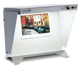 Díky svému provedení pro několik druhů elektrického napětí a světelným zdrojům Graphiclite 100 T8 jsou přístroje PDV skvělou volbou pro kontrolované posuzování barevných tisků pod D50 pro průmyslové