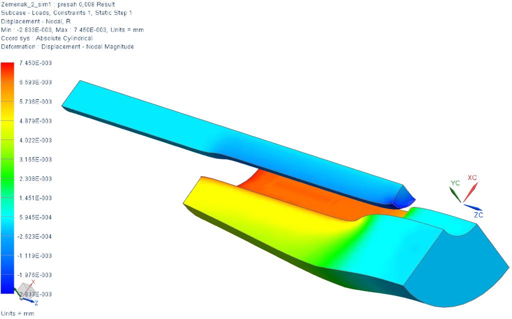 PŘÍLOHA P10: Výstupy z MKP SIEMENS NX 8.0 Obr.č.