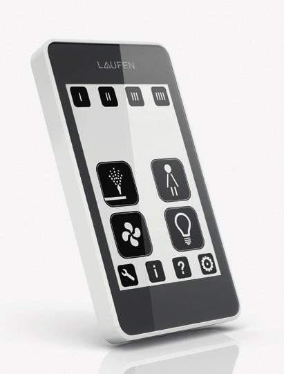 REMOTE CONTROL The remote control with touch screen provides more information and settings to support the user, allowing the user to create up to four user profiles for personal adjustments.