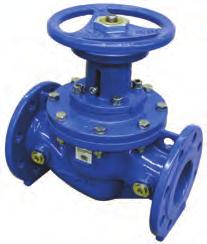 Vodovod a průmysl DURA Popis: Vně řízený regulační ventil se stoupajícím vřetenem a třemi O-kroužky v ucpávce.