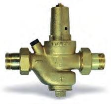 Koncové klapky DRV Popis: Regulační ventil se používá pro udržení konstantního výstupního tlaku ve vodárenství, sanitárních systémech a tlakovzdušných systémech.