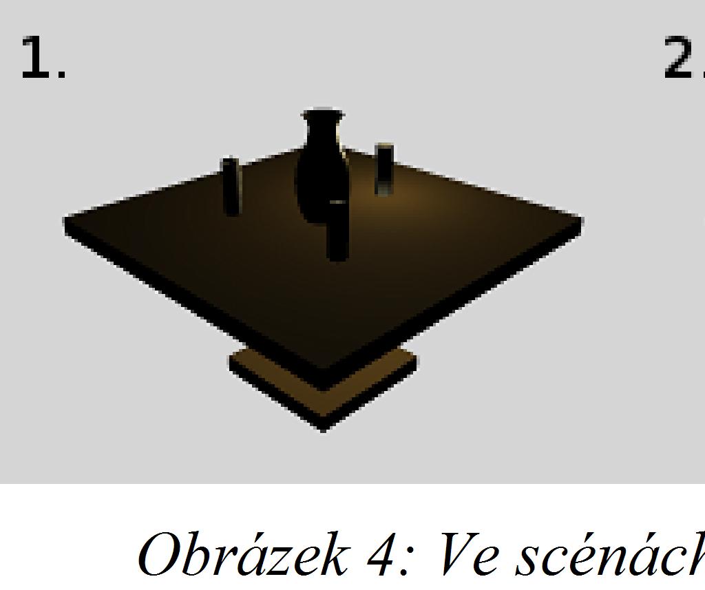 stát, že svíčka osvětlující čelní stranu vázy bude označena jako nejméně významná a její místo zabere svíčka, která osvětluje odvrácenou a tedy nezobrazovanou stranu vázy.