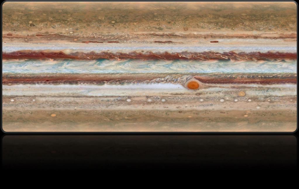 Bouřlivý svět Mapa Jupiterovy atmosféry pořízená