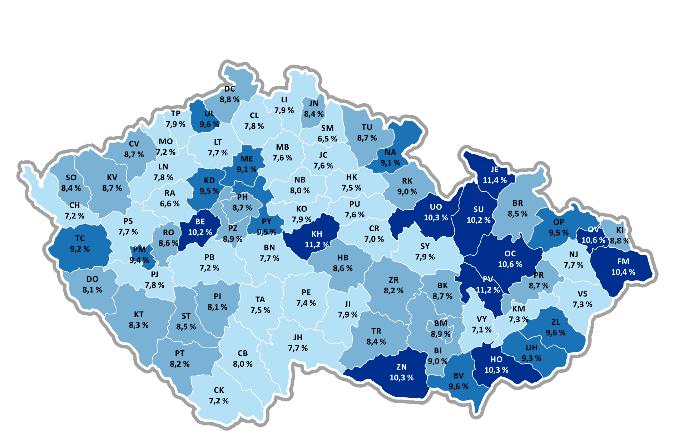 Screening karcinomu prsu - míra účasti dle věku Potřetí pozvaní Počtvrté pozvaní 25% 25% 20% 20% 15% 15% 10% 10% 5% 5% 0%