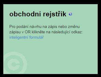 Průvodce návrhem zápisu do obchodního rejstříku Základní informace všechny návrhy na zápis, všechny změny či výmazy, se provádí výhradně prostřednictvím elektronicky vyplněného formuláře, a to jak v