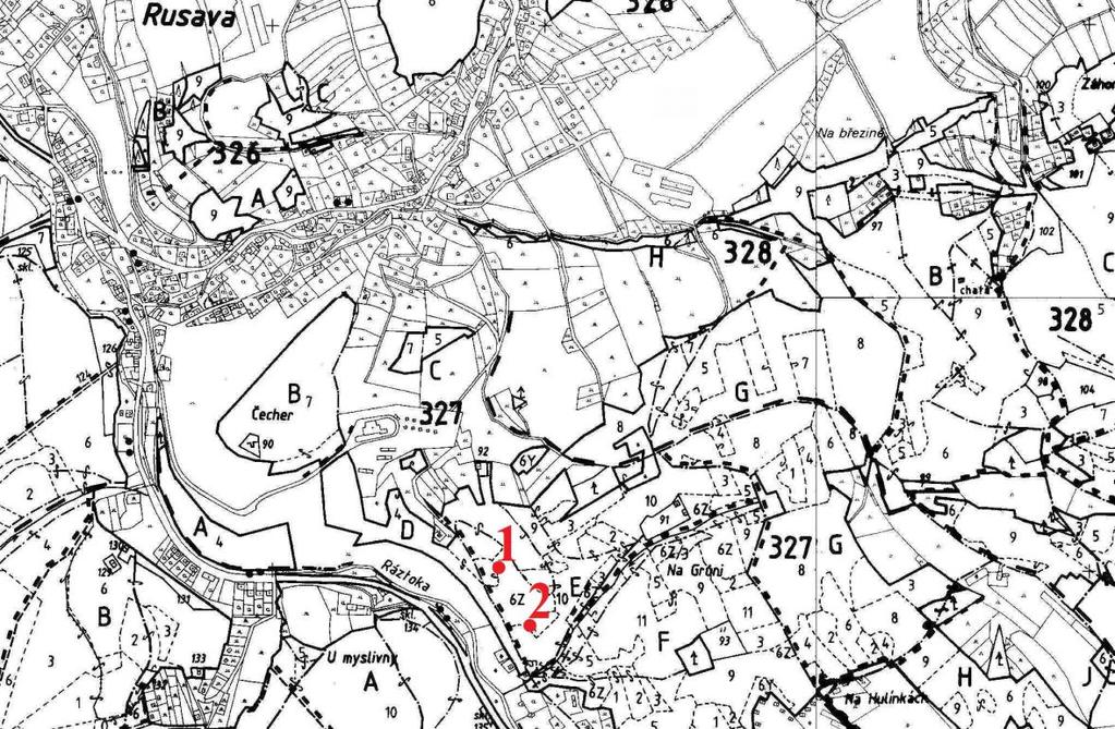 lokalitách jsem lokalizoval na základě lesnicko-typologických map vyhotovených ÚHÚL a terénního průzkumu zájmových oblastí.