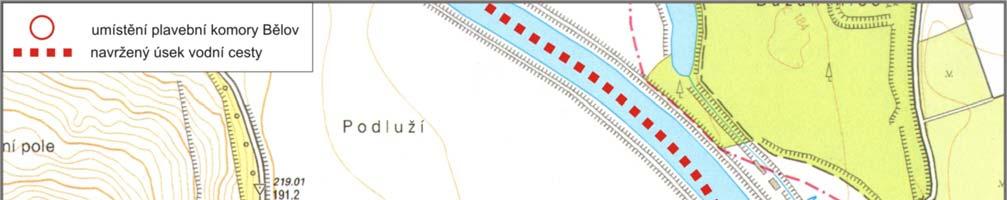 PLAVEBNÍ KOMORA BĚLOV OZNÁMENÍ ZÁMĚRU Zdrž jezu Bělov Zdrž je splavná v délce cca 12 km. Její splavnění od jezu Bělov po konec upravovaného úseku vodní cesty v Kroměříži, ř.