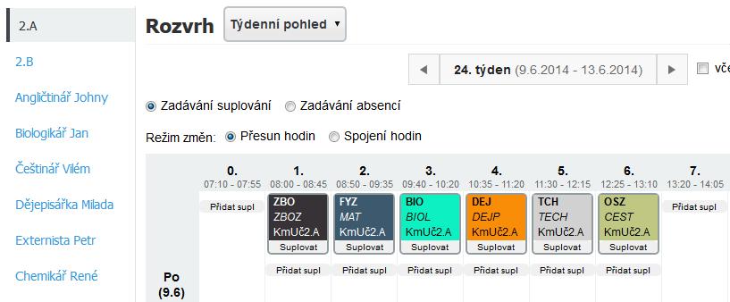 Kdy změna rozvrhu nabude platnosti? Musí se nějak aktivovat? Nikoliv, nic víc se již nemusí nastavovat. Stačí, že jste při vytváření nové verze zadali datum její platnosti.