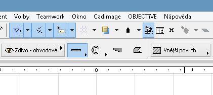 Vlastnosti této mřížky se nastavují v menu "Zobrazení / Volby mřížky a pracovní roviny / Mřížka a pozadí...". Souřadnice a Informátor, Relativní počátek: V půdorysném zobrazení se pohybujeme v souřadnicích X a Y.