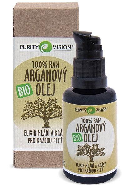 PURITY VISION 100% Raw Bio Arganový olej Pro všechny typy pleti Na vlasy Na nehty Do domácích mastí a krémů. Vyživující a pěstící olej proti vráskám, vhodný i pro problematickou a velmi citlivou pleť.