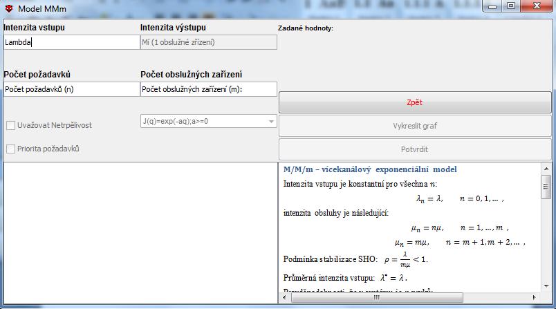 Z názvů můţeme rozpoznat, ţe první zmíněná třída bude obsluhovat modely hromadné obsluhy a druhá třída bude obsluhovat modely teorie zásob.