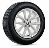 metalické barvě Vigo 6V0 071 496F HA7 Kolo z lehké slitiny 7,0J 16" ET46 pro pneumatiky s rozměry 215/45 R16, v antracitové metalické barvě Vigo 6V0 071 496E MN4 Kolo z lehké