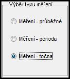 Pomocí roletového menu Jednotky je možno nastavit, v jakých jednotkách budou zobrazeny naměřené hodnoty. Je možno zvolit V/m, A/m, W/m 2 a mw/cm 2.