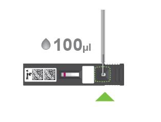 Přeneste 100 µl vzorku do jamky na