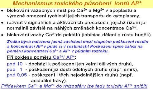 V prvé řadě to bývá tolerance k vysoké koncentraci hliníku, manganu a železa.