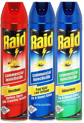 Rozšířeným insekticidním přípravkem je i Raid (Obrázek č.