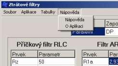 Většinu voleb je moţné vyvolat i pomocí klávesových zkratek, které jsou uvedeny za příslušnými názvy tlačítek. Obr. 3.28 Hlavní okno, menu Nápověda. 3.5.
