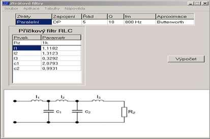 rezistor R z = 1 k. Pomocí tlačítek Soubor->Nový nebo klávesové zkratky Ctrl+N spustíme nový projekt. Zadáme parametry filtru podle zadání (obr. 3.36). Obr. 3.36 Nastavení vstupních parametrů podle zadání.